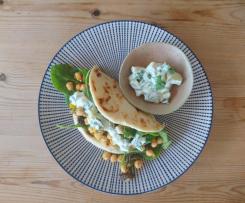 Curry Spiced Chick Pea Wrap (Flat Bread)