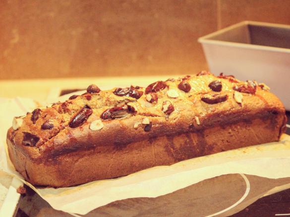 Banana, Date and Hazelnut Loaf