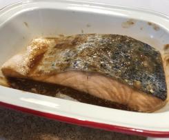 Teriyaki salmon with rice