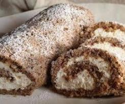 Chocolate speckled roulade