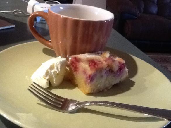 raspberry & coconut slice