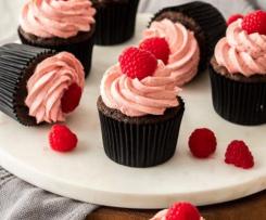 Pink Cupcake Frosting for Choc Raspberry Cupcakes