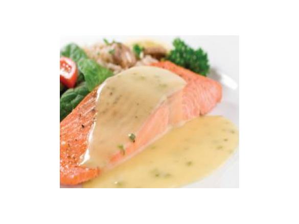 Salmon Fillet with Mushroom Cream Sauce