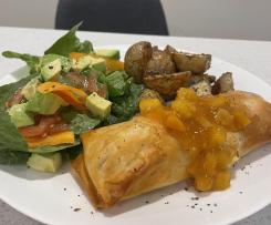 Chicken and bacon filo