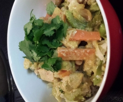 Hunters version of Chicken and Cashews with Coconut Cashew sauce and Coconut rice(by Quirky Cooking)