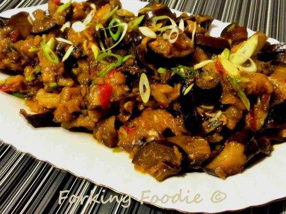 Sea-spiced Eggplant (Aubergine) with Steamed Rice