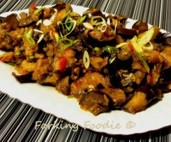 Sea-spiced Eggplant (Aubergine) with Steamed Rice