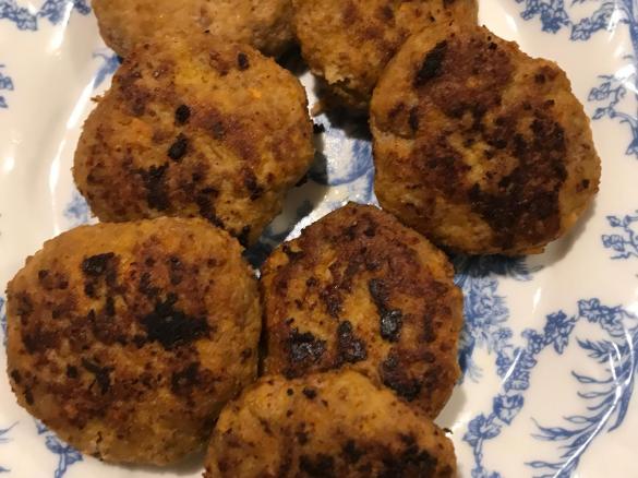 Pork Rissoles (from left over roast meat)