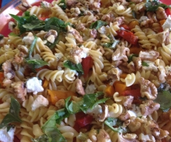 Cheats Capsicum, Feta and Walnut Pasta Salad