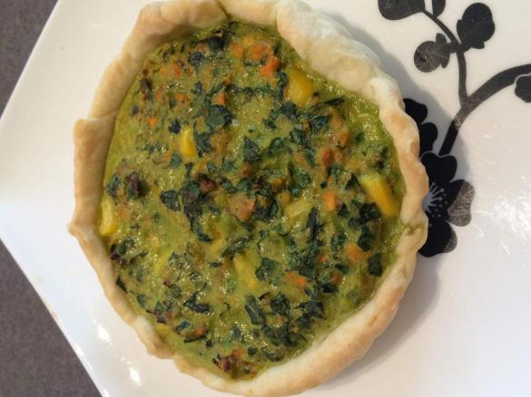 Silverbeet & bacon quiche (dairy free)