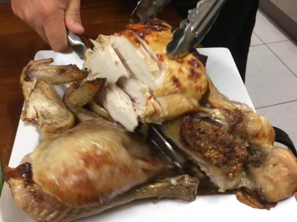 Roast Christmas Turkey with cashew, date and rum stuffing