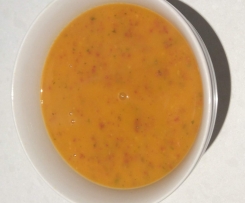 Chorizo pumpkin and ginger soup - gluten, dairy wheat free