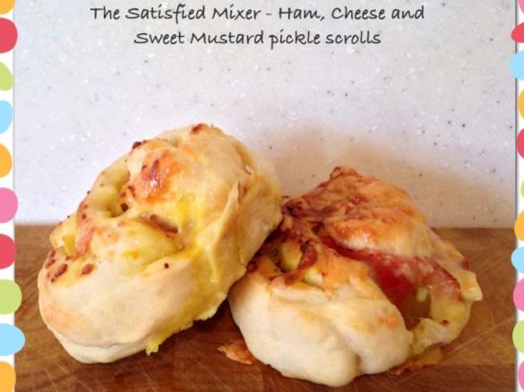 Ham, Cheese and Sweet Mustard Pickle Scrolls