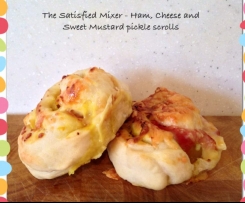 Ham, Cheese and Sweet Mustard Pickle Scrolls