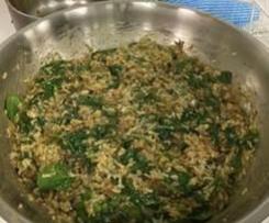 Mushroom and Spinach Risotto