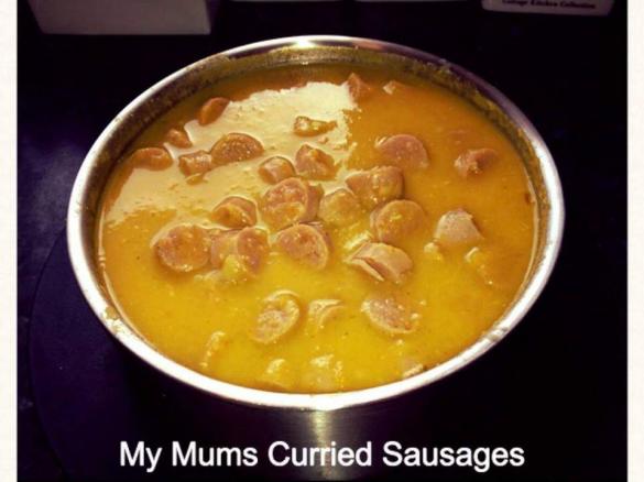 My Mums Curried Sausages