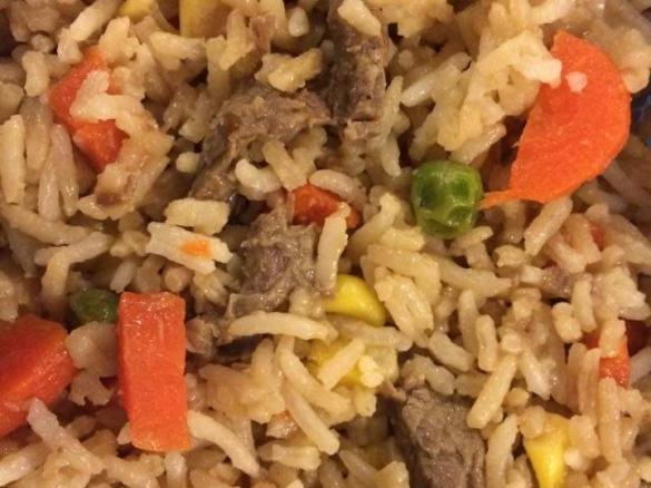 Beef Cashew and Rice