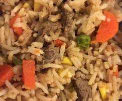 Beef Cashew and Rice