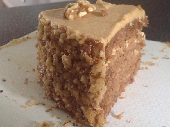 Coffee Walnut Gateau