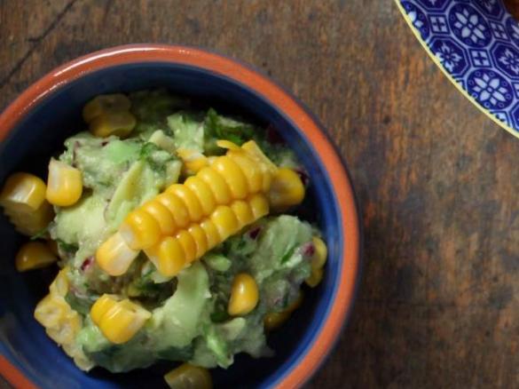 Corn and coriander salsa