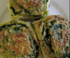 Spinach Feta and Pinenut Scrolls