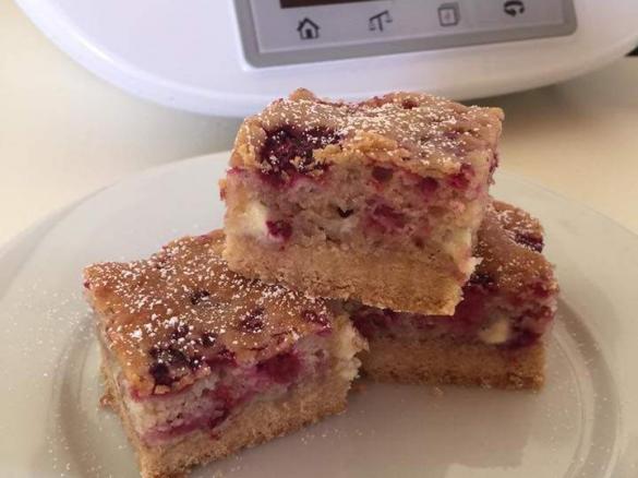 Raspberry and White Chocolate Slice