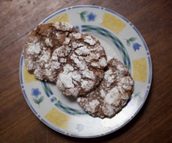 Chocolate Peppermint Crinkle Cookies