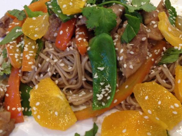 Orange Teriyaki Chicken and Soba Noodle Salad