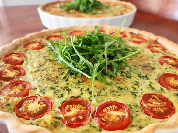 Feta, Bacon & Spinach Quiche