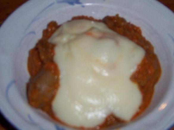 Devilled Sausages with Mashed Potatoes