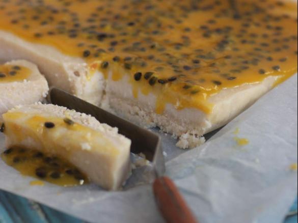 RAW Coconut Passionfruit Slice
