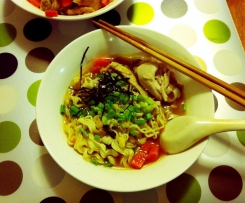 Chicken miso ramen with butter and corn