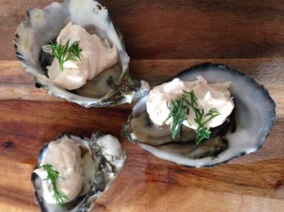 Oysters Dub (Oysters with Smoked Salmon Mousse)