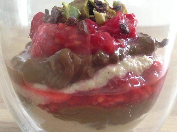 Creamy Chocolate Raspberry Parfait - Paleo