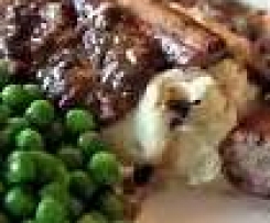 Bangers and Mash with Mushroom sauce