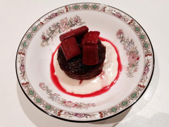 Rhubarb and Panettone Puddings