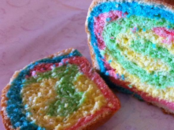 Rainbow bread - the kids love it!