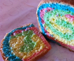Rainbow bread - the kids love it!