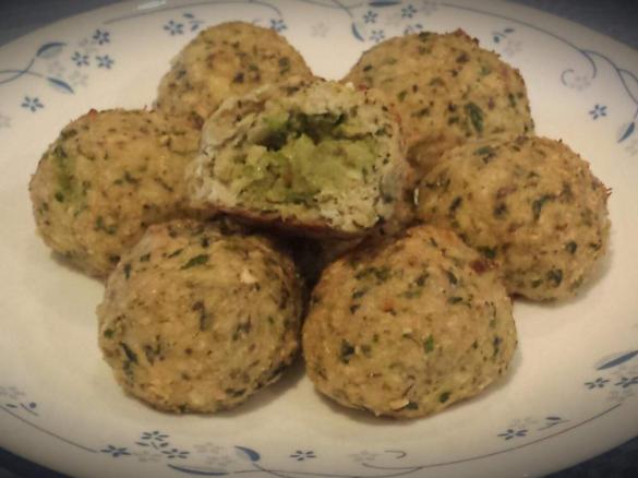 Avocado Stuffed Chicken Meatballs