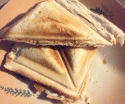 Chicken,basil & almond toasted sandwich