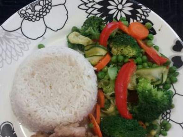 Honey Soy Chicken, Rice & Veggies 