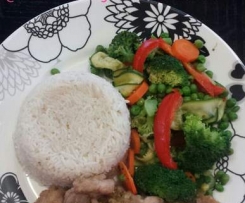 Honey Soy Chicken, Rice & Veggies 