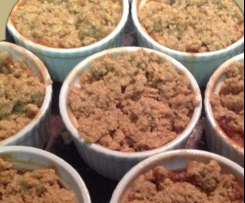 Apple ,Pear& Rhubarb Crumble