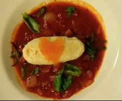 Prawn & Scallop Sausage with Tomato Reduction