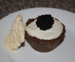Bitter Chocolate and Blackberry Tarts