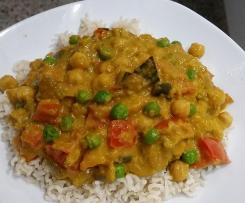 Vegan coconut chickpea curry