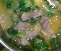 CHICKEN & CORN WITH PASTA SOUP