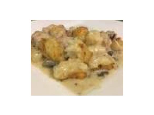 Delish Crispy, Creamy Chicken Bake