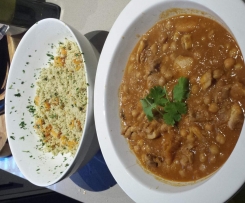 Moroccan Chicken, Apricot, Chickpea Tagine with Coucous