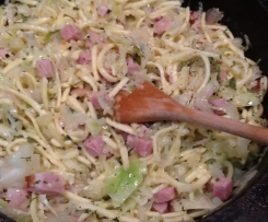 Haluski, or cabbage and noodles